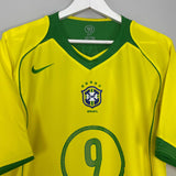 Shop 2004/06 BRAZIL RONALDO #9 HOME SHIRT (L) NIKE, classic football shirts, vintage football shirts & retro soccer jerseys at Cult Kits