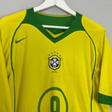 Shop 2004/06 BRAZIL RONALDO #9 HOME SHIRT (XL) NIKE, classic football shirts, vintage football shirts & retro soccer jerseys at Cult Kits