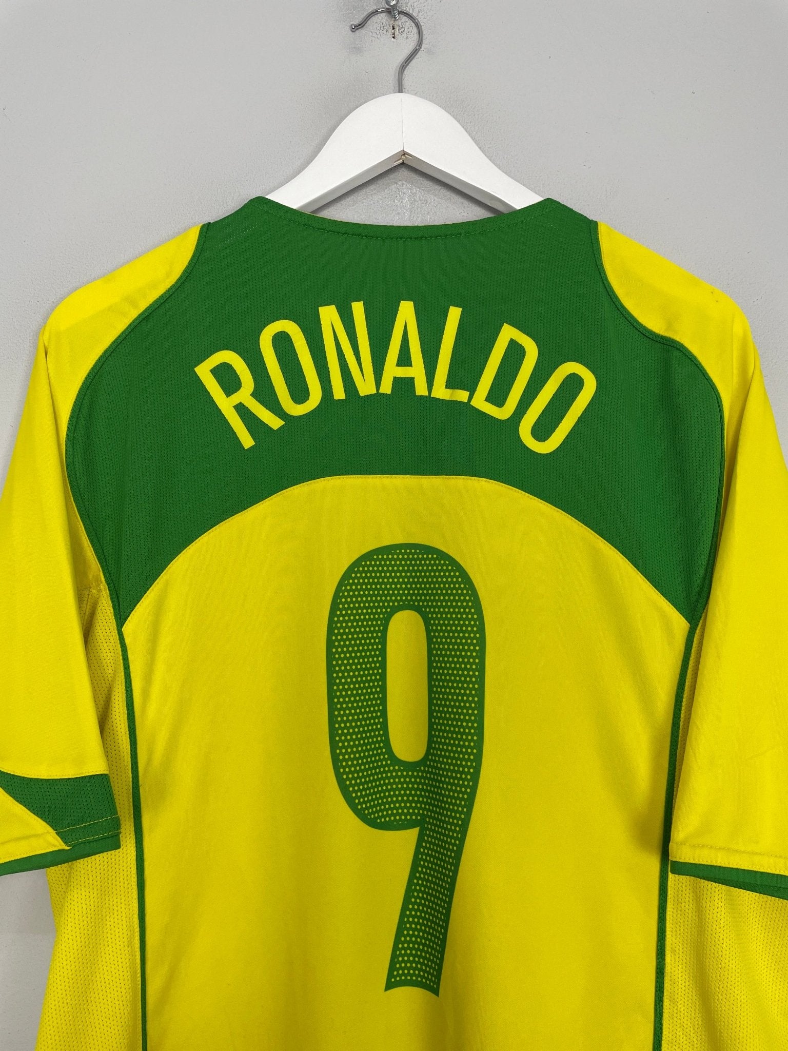 Shop 2004/06 BRAZIL RONALDO #9 HOME SHIRT (XL) NIKE, classic football shirts, vintage football shirts & retro soccer jerseys at Cult Kits