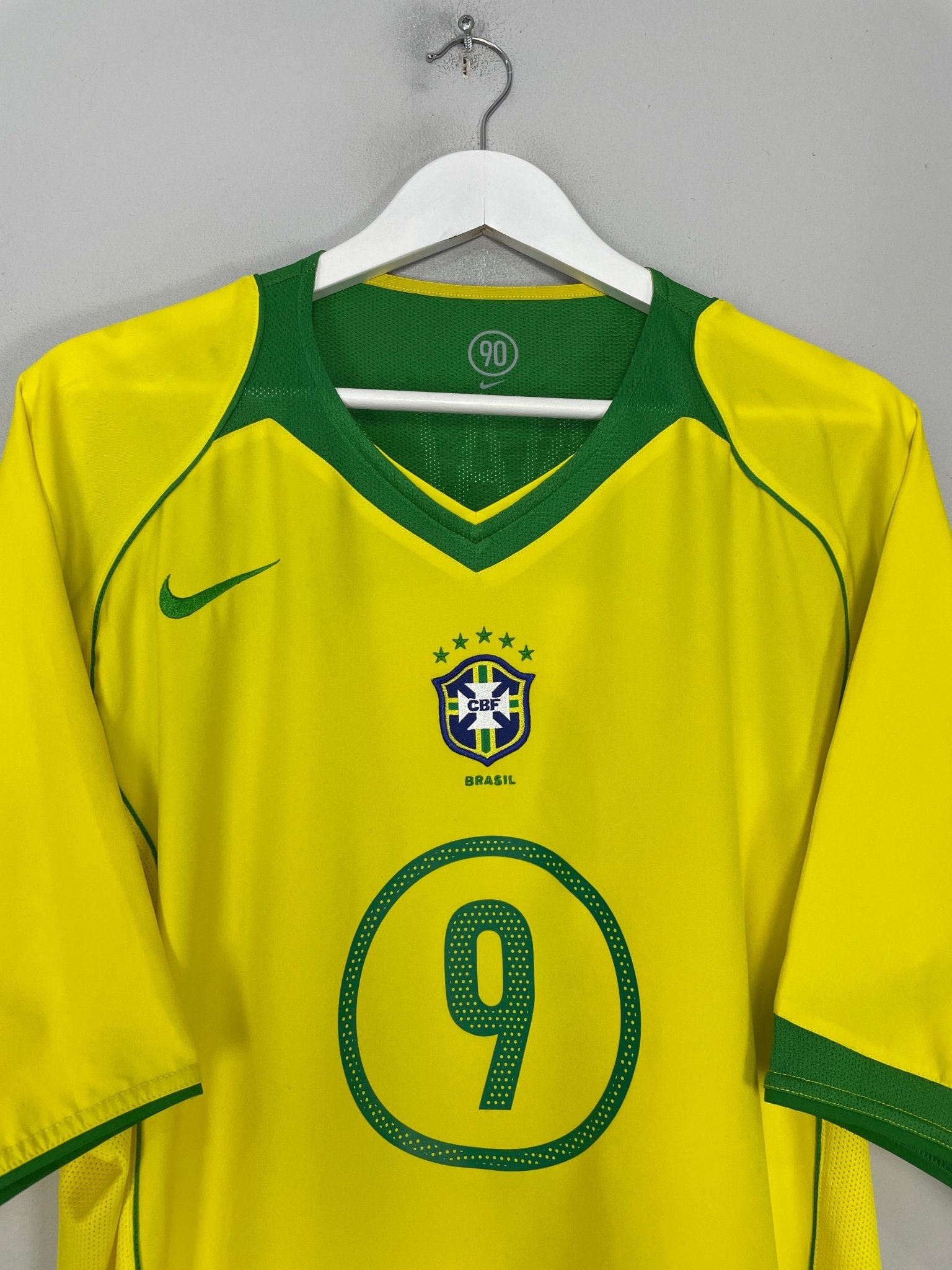 Shop 2004/06 BRAZIL RONALDO #9 HOME SHIRT (XL) NIKE, classic football shirts, vintage football shirts & retro soccer jerseys at Cult Kits