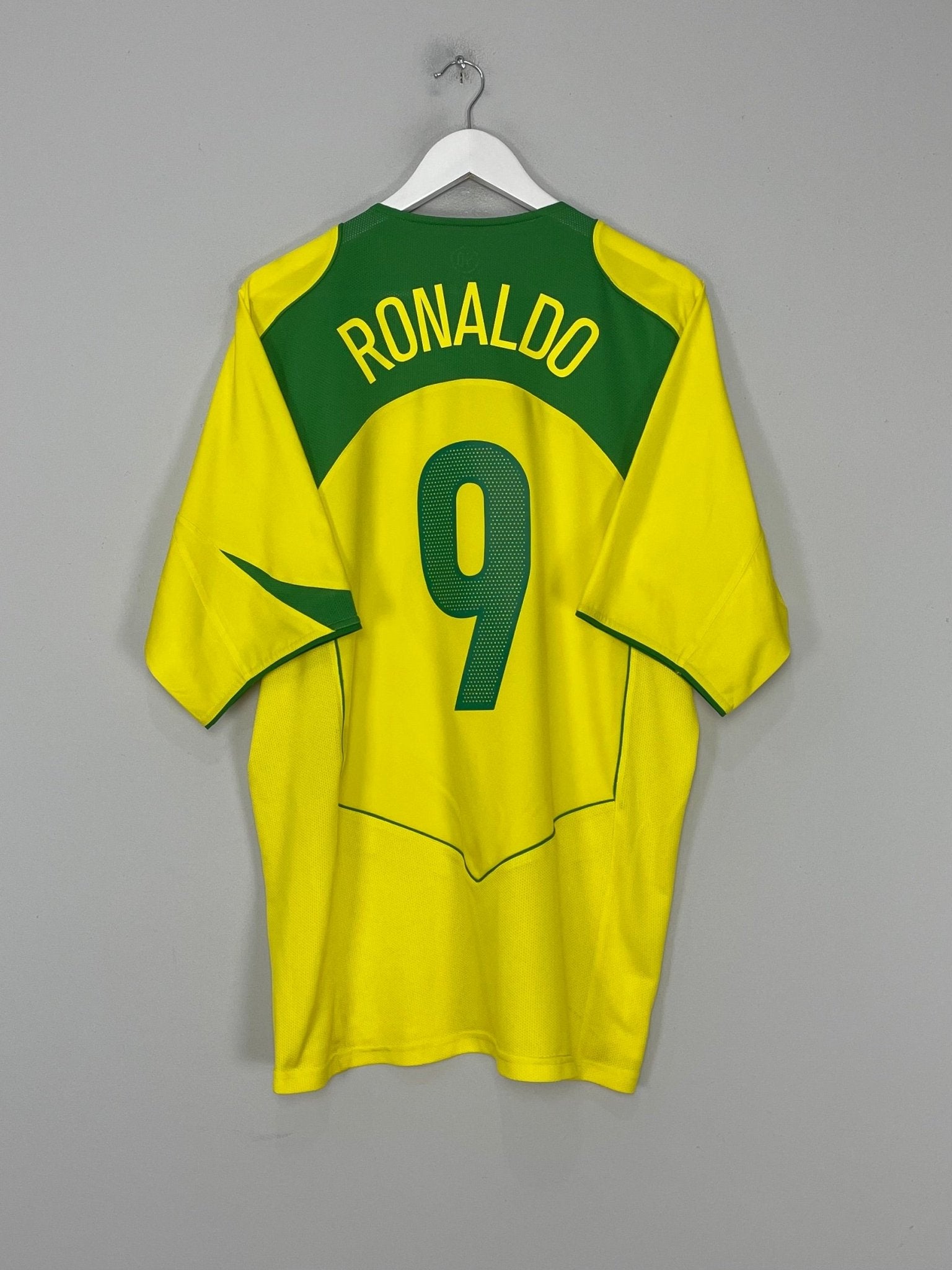 Shop 2004/06 BRAZIL RONALDO #9 HOME SHIRT (XL) NIKE, classic football shirts, vintage football shirts & retro soccer jerseys at Cult Kits
