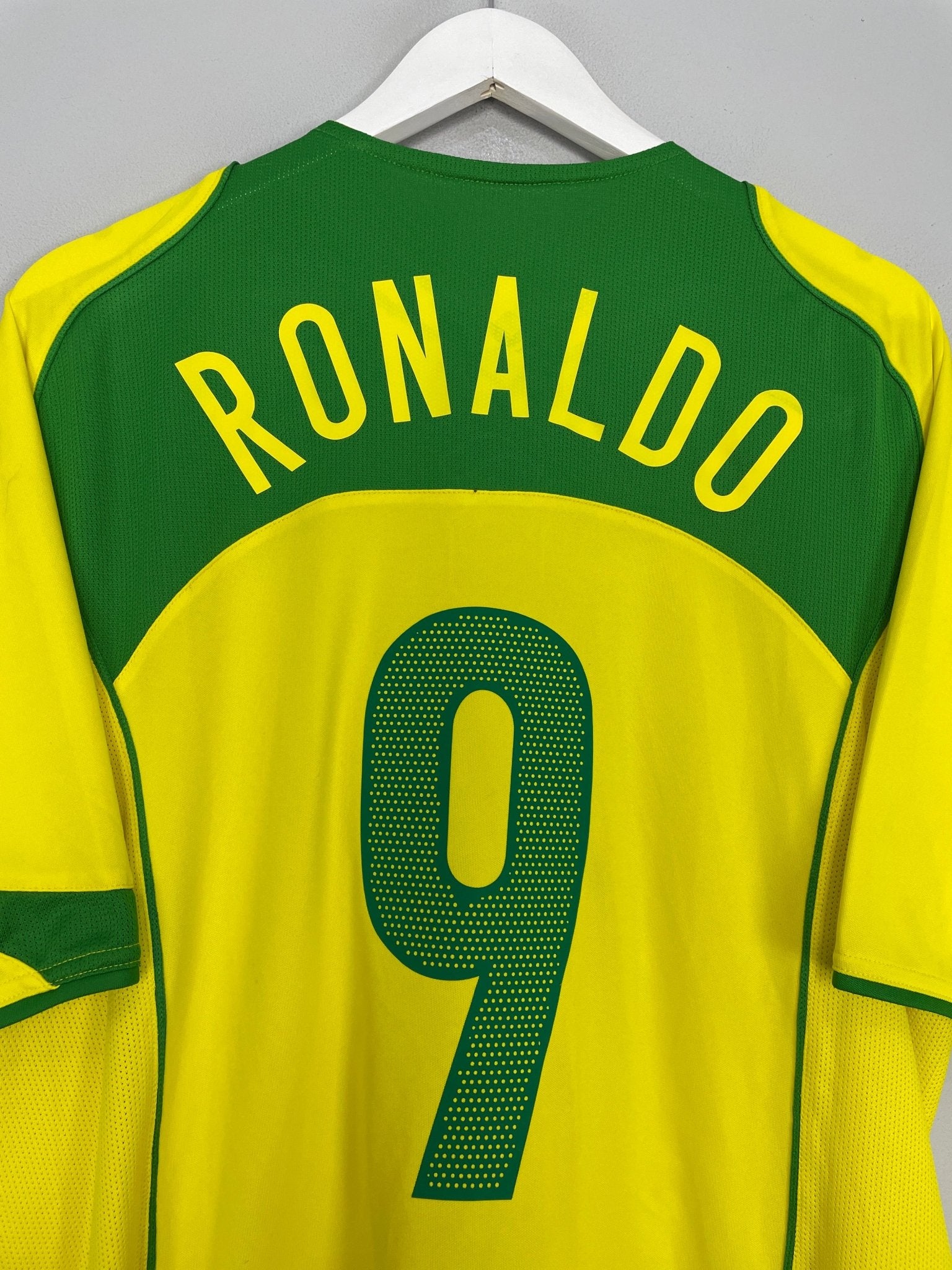 Shop 2004/06 BRAZIL RONALDO #9 HOME SHIRT (XL) NIKE, classic football shirts, vintage football shirts & retro soccer jerseys at Cult Kits