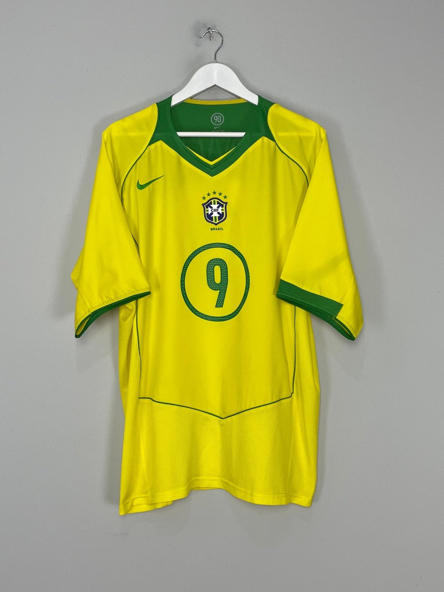 Shop 2004/06 BRAZIL RONALDO #9 HOME SHIRT (XL) NIKE, classic football shirts, vintage football shirts & retro soccer jerseys at Cult Kits