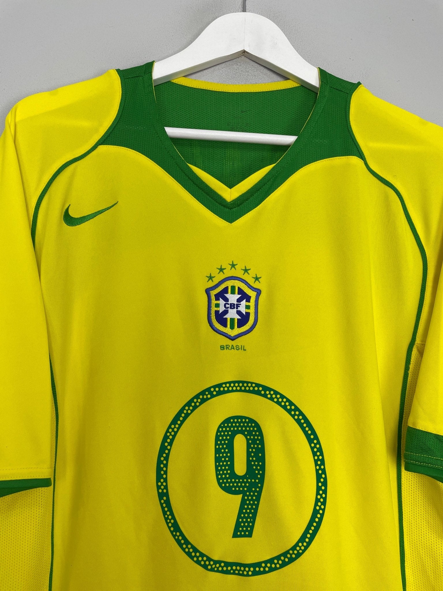 Shop 2004/06 BRAZIL RONALDO #9 HOME SHIRT (XL) NIKE, classic football shirts, vintage football shirts & retro soccer jerseys at Cult Kits
