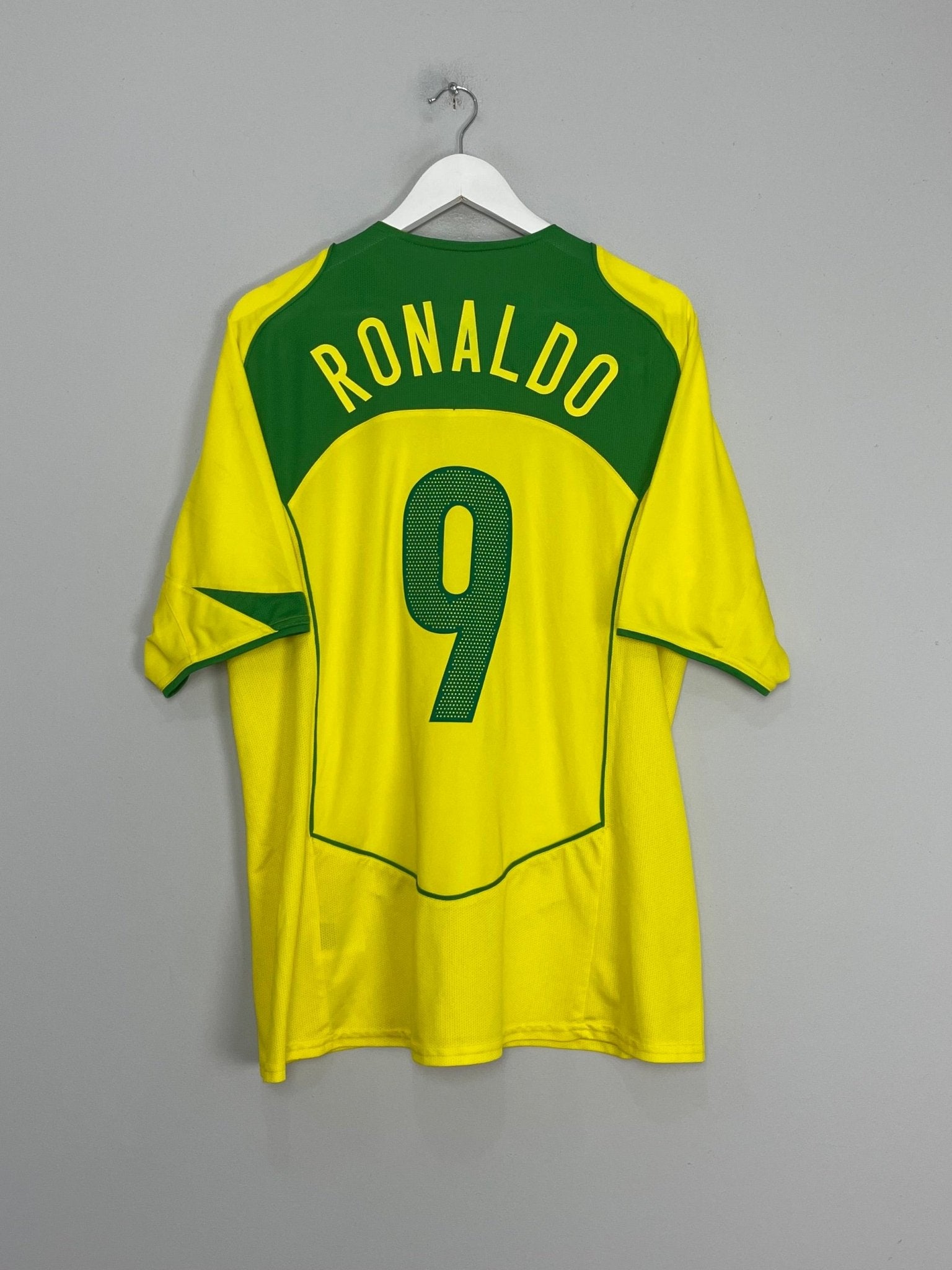 Shop 2004/06 BRAZIL RONALDO #9 HOME SHIRT (XL) NIKE, classic football shirts, vintage football shirts & retro soccer jerseys at Cult Kits