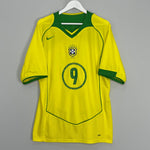 Shop 2004/06 BRAZIL RONALDO #9 HOME SHIRT (XL) NIKE, classic football shirts, vintage football shirts & retro soccer jerseys at Cult Kits