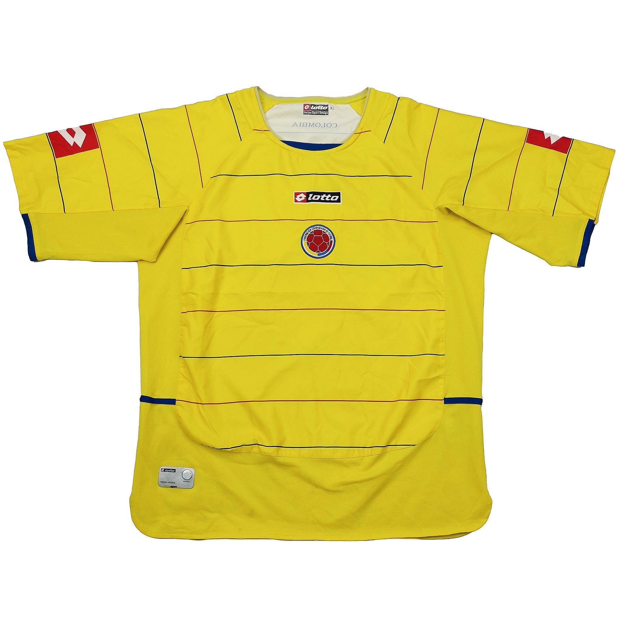 Buy 2004/06 COLOMBIA HOME SHIRT (XL) LOTTO ~ Free worldwide shipping available ~ Authentic Vintage Football Shirts from Cult Kits