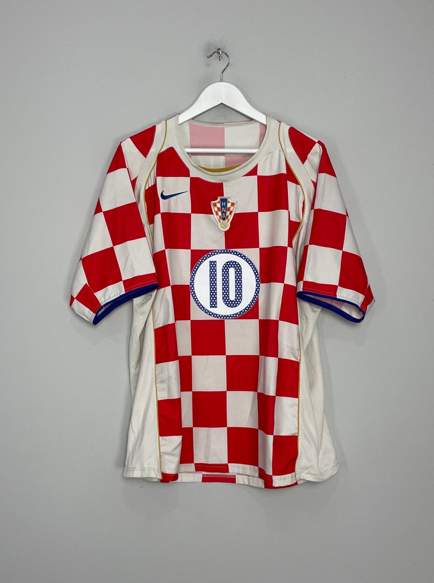 Shop 2004/06 CROATIA N.KOVAC #10 HOME SHIRT (L) NIKE, classic football shirts, vintage football shirts & retro soccer jerseys at Cult Kits