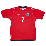 Buy 2004/06 ENGLAND BECKHAM 7 AWAY SHIRT (L) UMBRO ~ Free worldwide shipping available ~ Authentic Vintage Football Shirts from Cult Kits