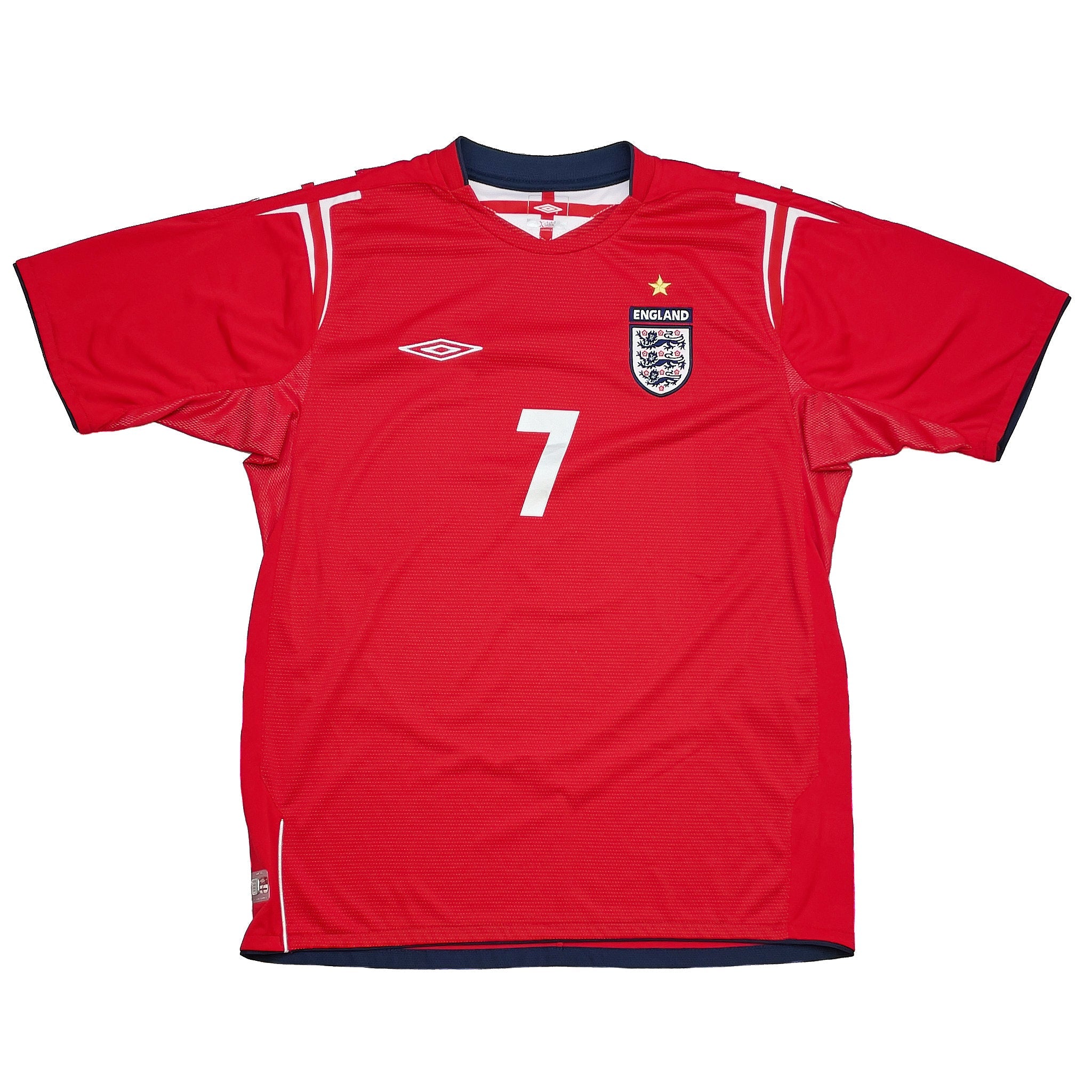 Buy 2004/06 ENGLAND BECKHAM 7 AWAY SHIRT (L) UMBRO ~ Free worldwide shipping available ~ Authentic Vintage Football Shirts from Cult Kits