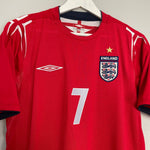 Shop 2004/06 ENGLAND BECKHAM #7 AWAY SHIRT (M) UMBRO, classic football shirts, vintage football shirts & retro soccer jerseys at Cult Kits
