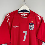 Shop 2004/06 ENGLAND BECKHAM #7 AWAY SHIRT (XL) UMBRO, classic football shirts, vintage football shirts & retro soccer jerseys at Cult Kits