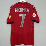 Shop 2004/06 ENGLAND BECKHAM #7 AWAY SHIRT (XL) UMBRO, classic football shirts, vintage football shirts & retro soccer jerseys at Cult Kits