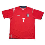 Buy 2004/06 England Beckham 7 Away Shirt (XL) Umbro ~ Free worldwide shipping ~ Authentic Vintage Football Shirts from Cult Kits
