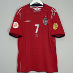 Shop 2004/06 ENGLAND BECKHAM #7 AWAY SHIRT (XL) UMBRO, classic football shirts, vintage football shirts & retro soccer jerseys at Cult Kits