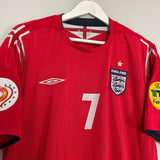 Shop 2004/06 ENGLAND BECKHAM #7 AWAY SHIRT (XL) UMBRO, classic football shirts, vintage football shirts & retro soccer jerseys at Cult Kits