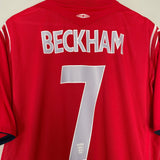 Shop 2004/06 ENGLAND BECKHAM #7 AWAY SHIRT (XXL) UMBRO, classic football shirts, vintage football shirts & retro soccer jerseys at Cult Kits
