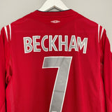 Shop 2004/06 ENGLAND BECKHAM #7 L/S AWAY SHIRT (M) UMBRO, classic football shirts, vintage football shirts & retro soccer jerseys at Cult Kits
