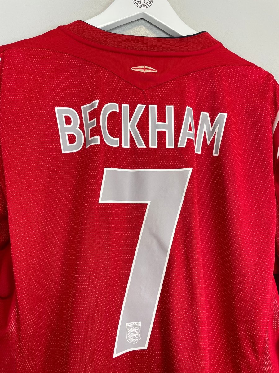 2004/06 ENGLAND BECKHAM 7 L/S AWAY SHIRT (XXL) UMBRO - Cult Kits - XXL - Buy Vintage Football Shirts, Authentic Retro Football Shirts For Sale, Classic Football Shirts & Soccer Jersey