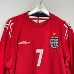 2004/06 ENGLAND BECKHAM 7 L/S AWAY SHIRT (XXL) UMBRO - Cult Kits - XXL - Buy Vintage Football Shirts, Authentic Retro Football Shirts For Sale, Classic Football Shirts & Soccer Jersey