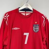 2004/06 ENGLAND BECKHAM 7 L/S AWAY SHIRT (XXL) UMBRO - Cult Kits - XXL - Buy Vintage Football Shirts, Authentic Retro Football Shirts For Sale, Classic Football Shirts & Soccer Jersey