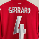Shop 2004/06 ENGLAND GERRARD #4 AWAY SHIRT (XXL) UMBRO, classic football shirts, vintage football shirts & retro soccer jerseys at Cult Kits