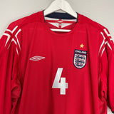 Shop 2004/06 ENGLAND GERRARD #4 AWAY SHIRT (XXL) UMBRO, classic football shirts, vintage football shirts & retro soccer jerseys at Cult Kits