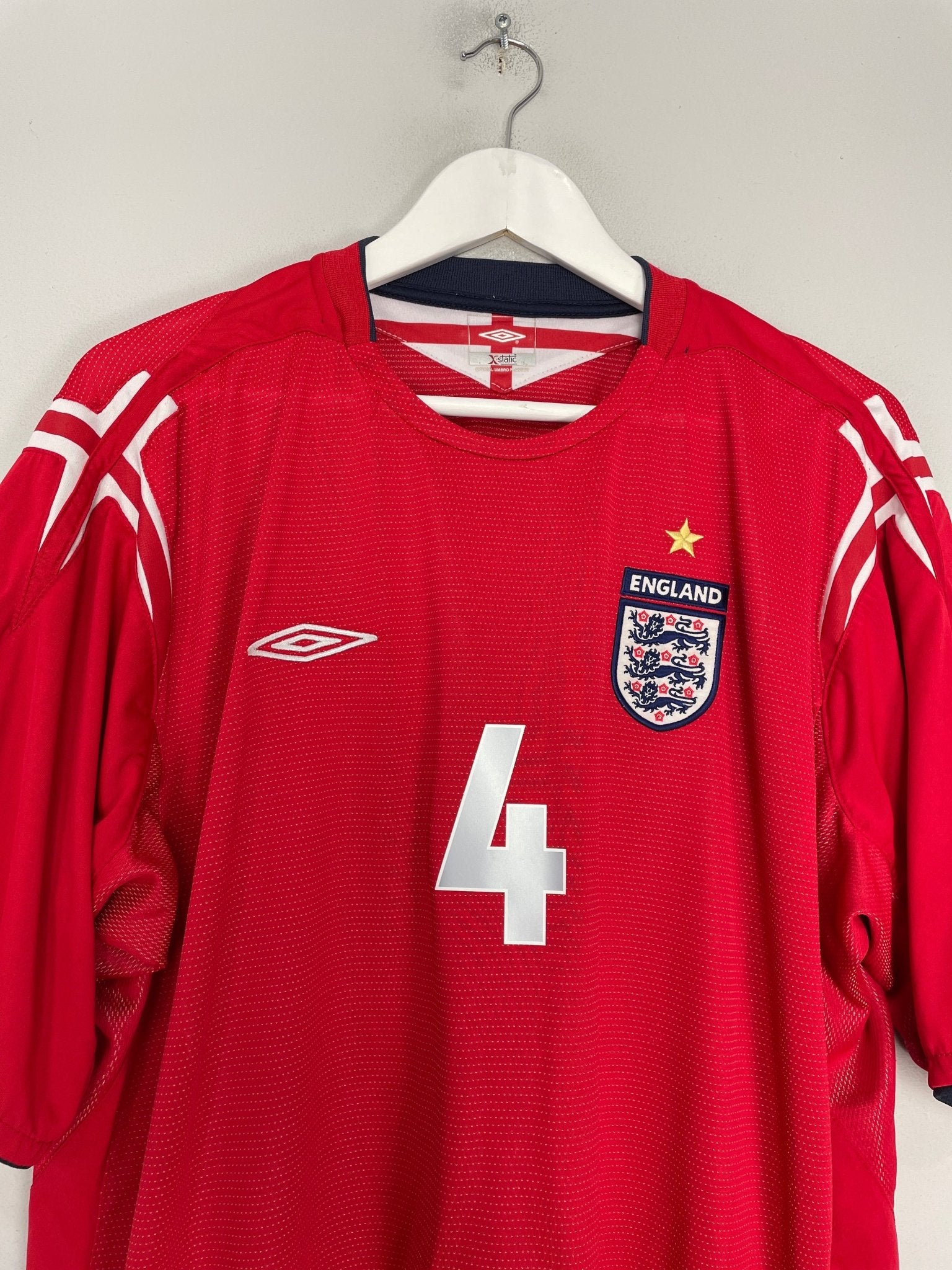 Shop 2004/06 ENGLAND GERRARD #4 AWAY SHIRT (XXL) UMBRO, classic football shirts, vintage football shirts & retro soccer jerseys at Cult Kits