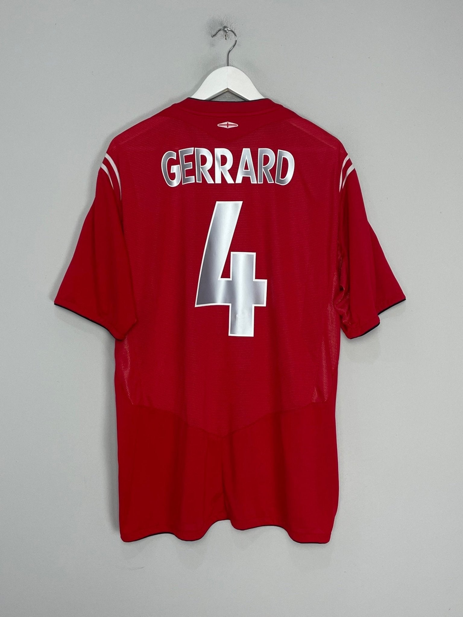 Shop 2004/06 ENGLAND GERRARD #4 AWAY SHIRT (XXL) UMBRO, classic football shirts, vintage football shirts & retro soccer jerseys at Cult Kits