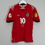 Shop 2004/06 ENGLAND OWEN #10 AWAY SHIRT (S) UMBRO, classic football shirts, vintage football shirts & retro soccer jerseys at Cult Kits