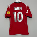 Shop 2004/06 ENGLAND OWEN #10 AWAY SHIRT (S) UMBRO, classic football shirts, vintage football shirts & retro soccer jerseys at Cult Kits
