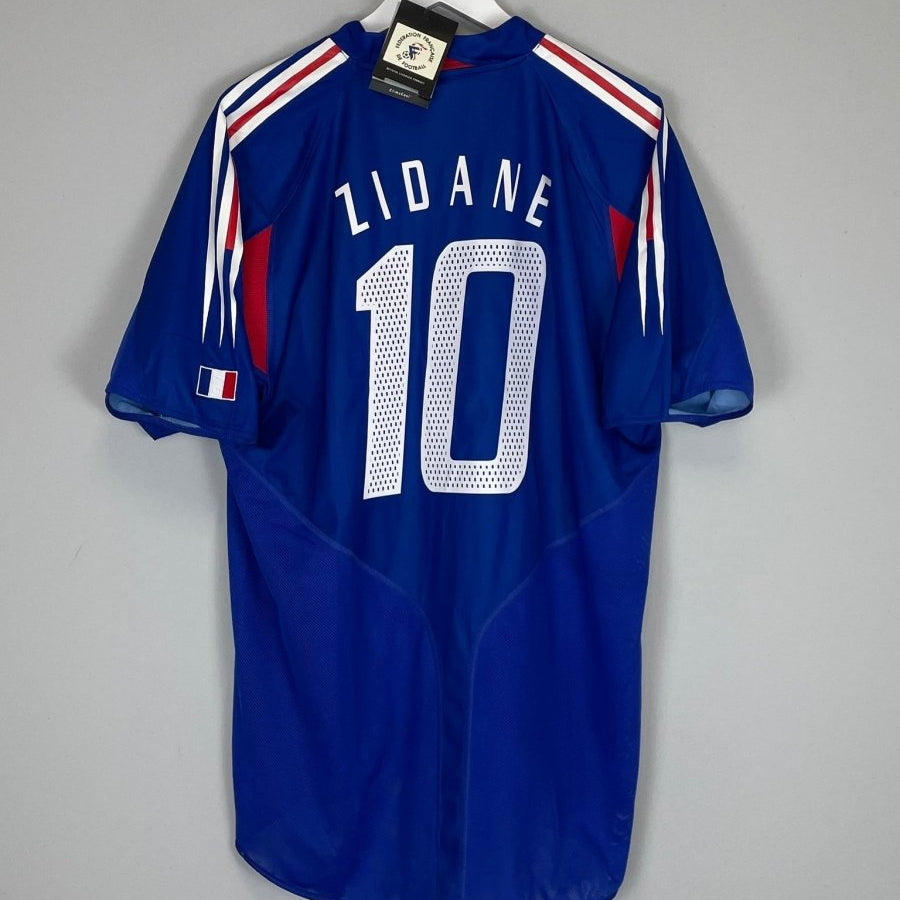 2004/06 FRANCE ZIDANE 10 *BNWT* HOME SHIRT (L) ADIDAS - Cult Kits - Large - Buy Vintage Football Shirts, Authentic Retro Football Shirts For Sale, Classic Football Shirts & Soccer Jersey
