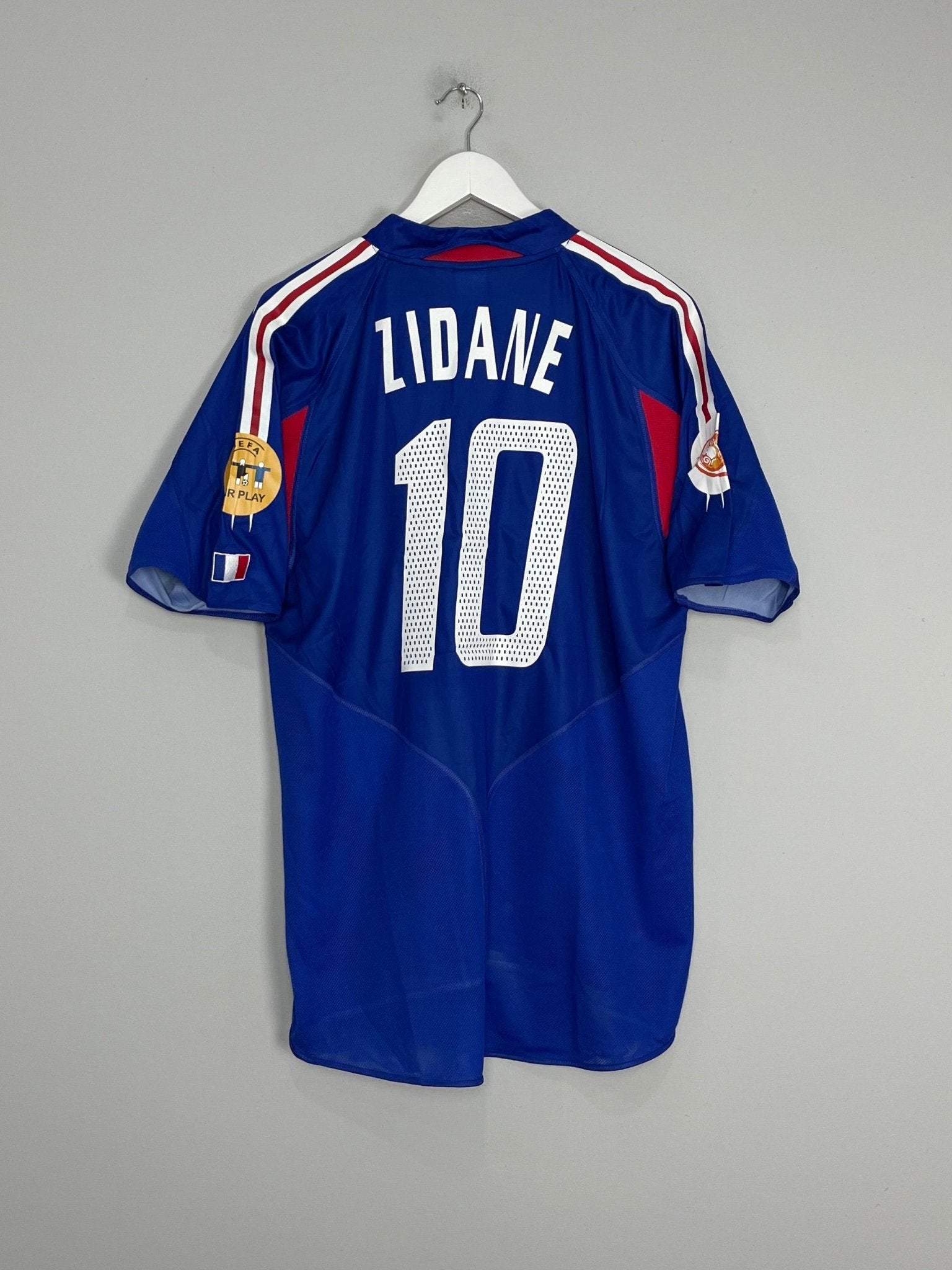 Shop 2004/06 FRANCE ZIDANE #10 HOME SHIRT (L) ADIDAS, classic football shirts, vintage football shirts & retro soccer jerseys at Cult Kits
