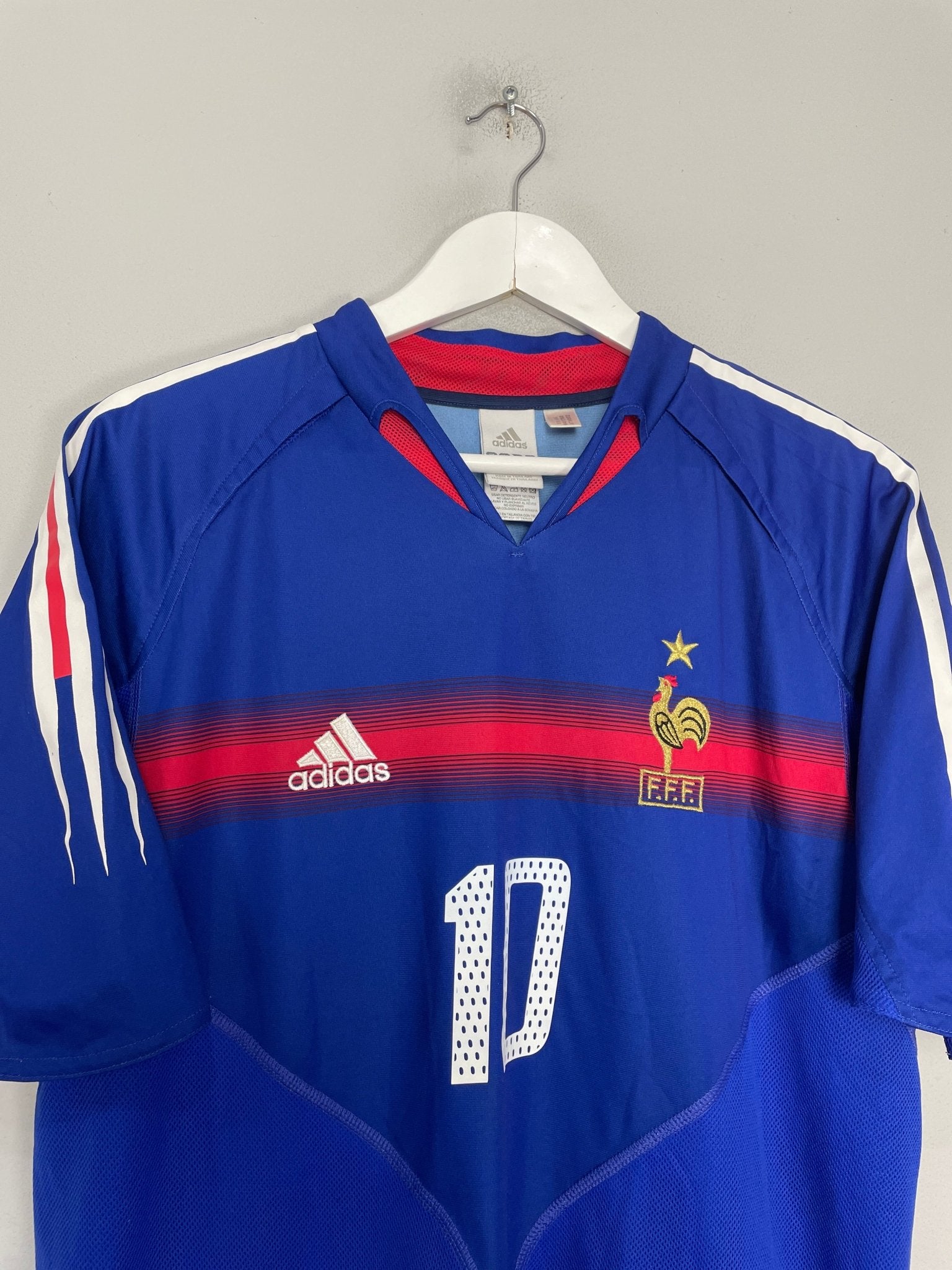 Shop 2004/06 FRANCE ZIDANE #10 HOME SHIRT (L) ADIDAS, classic football shirts, vintage football shirts & retro soccer jerseys at Cult Kits