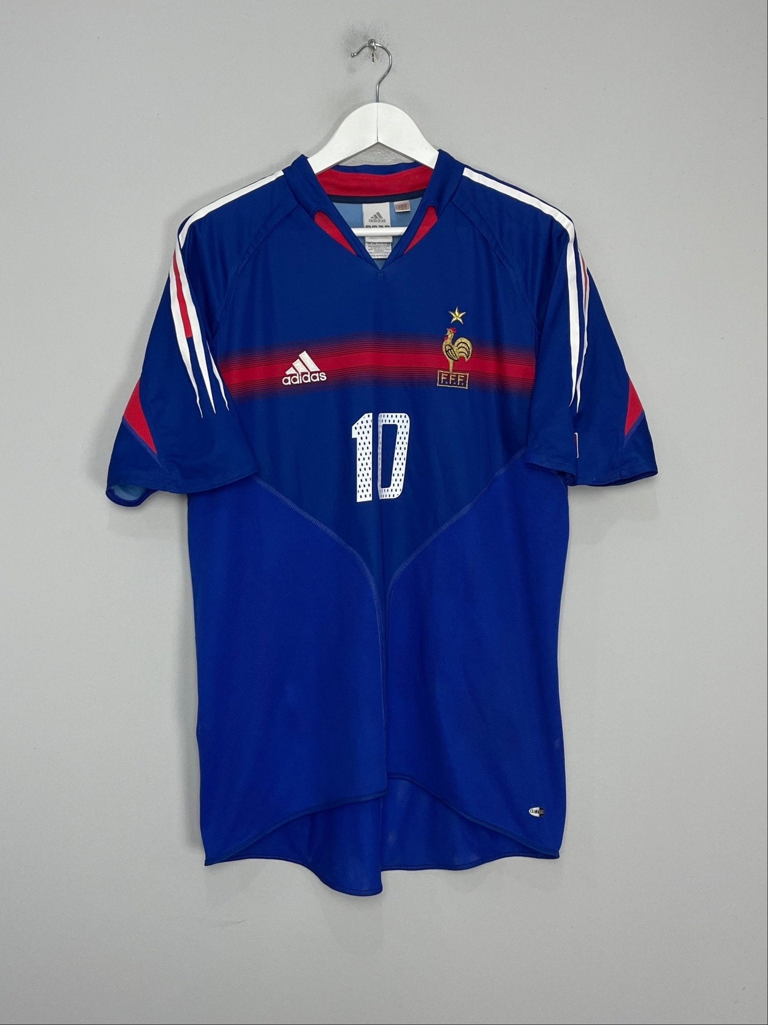 Shop 2004/06 FRANCE ZIDANE #10 HOME SHIRT (L) ADIDAS, classic football shirts, vintage football shirts & retro soccer jerseys at Cult Kits
