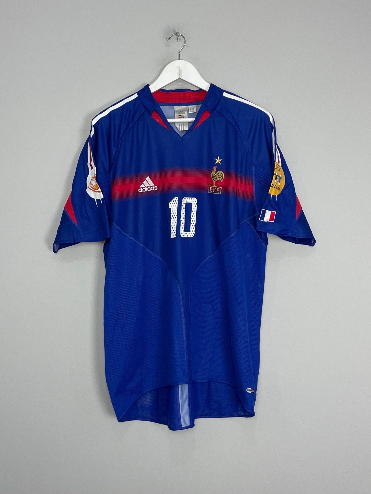 Shop 2004/06 FRANCE ZIDANE #10 HOME SHIRT (L) ADIDAS, classic football shirts, vintage football shirts & retro soccer jerseys at Cult Kits