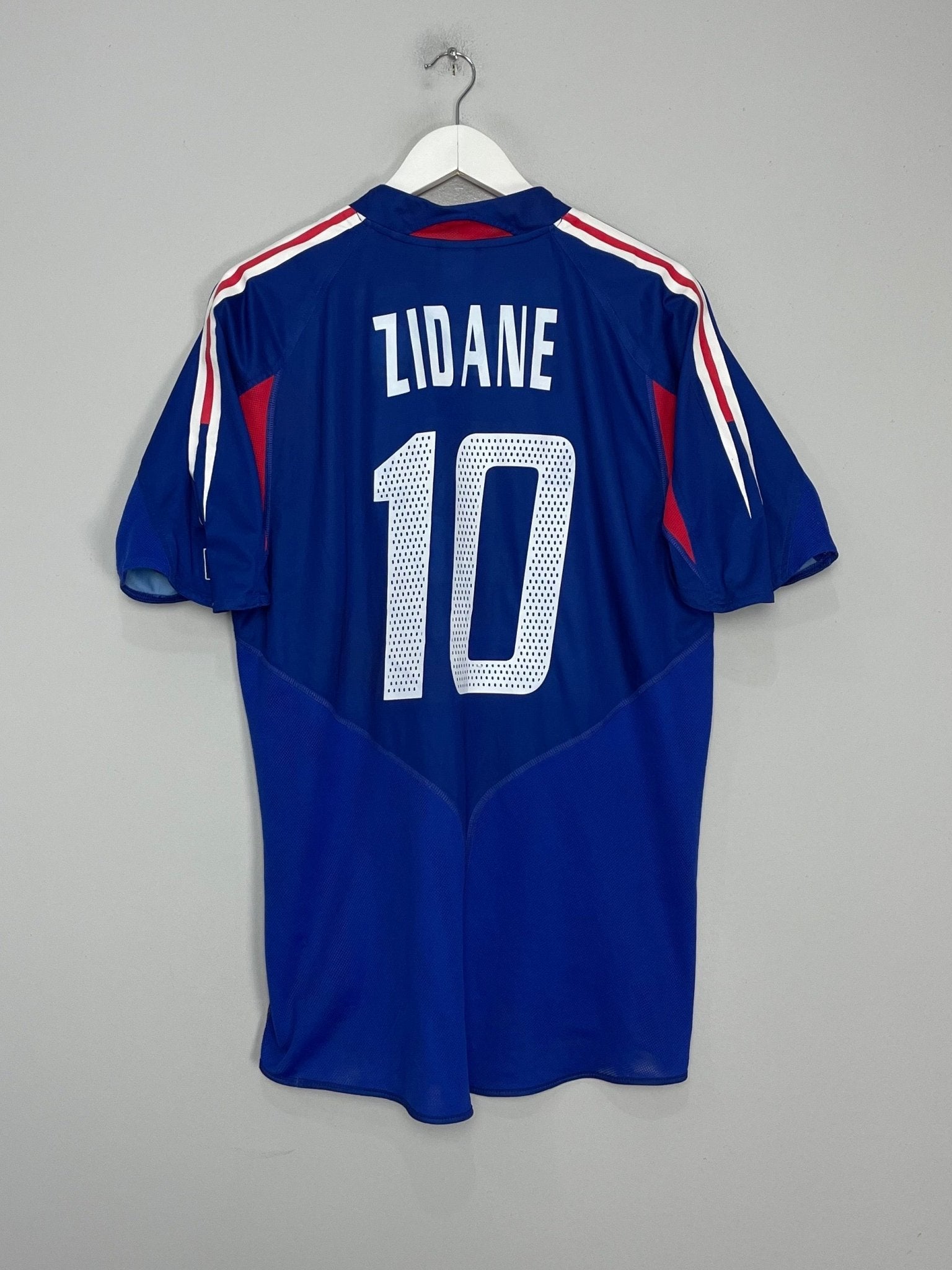Shop 2004/06 FRANCE ZIDANE #10 HOME SHIRT (L) ADIDAS, classic football shirts, vintage football shirts & retro soccer jerseys at Cult Kits