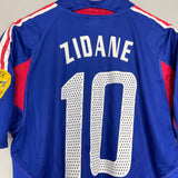 Shop 2004/06 FRANCE ZIDANE #10 HOME SHIRT (M) ADIDAS, classic football shirts, vintage football shirts & retro soccer jerseys at Cult Kits