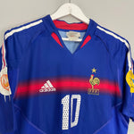 Shop 2004/06 FRANCE ZIDANE #10 HOME SHIRT (M) ADIDAS, classic football shirts, vintage football shirts & retro soccer jerseys at Cult Kits