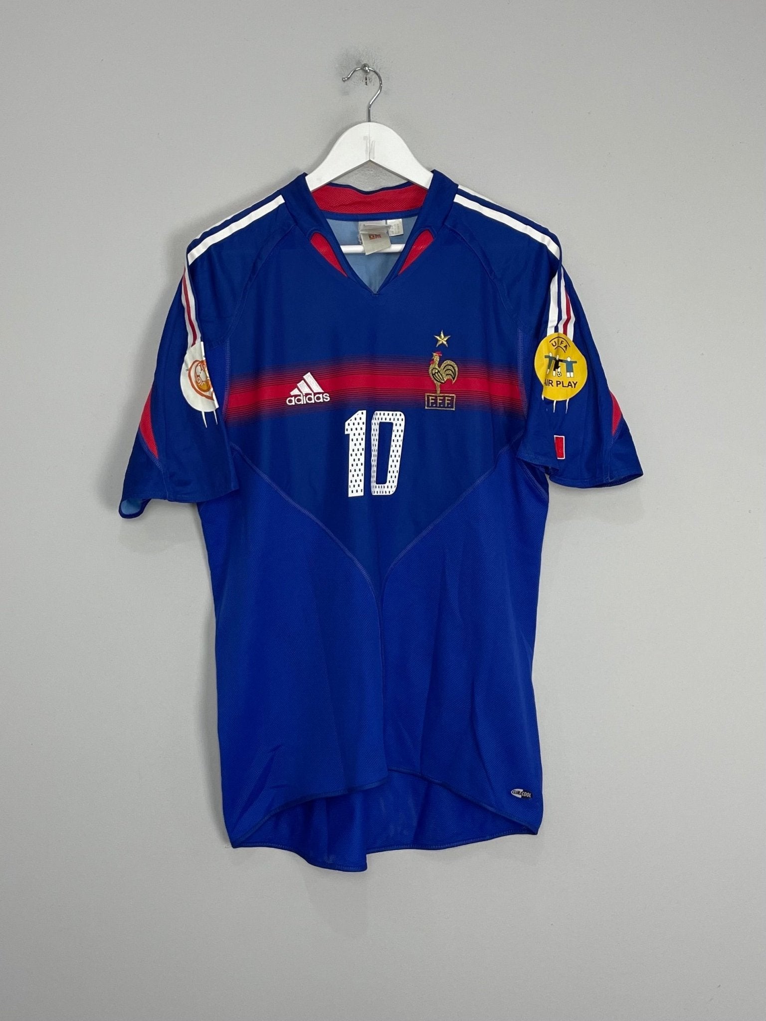 Shop 2004/06 FRANCE ZIDANE #10 HOME SHIRT (M) ADIDAS, classic football shirts, vintage football shirts & retro soccer jerseys at Cult Kits
