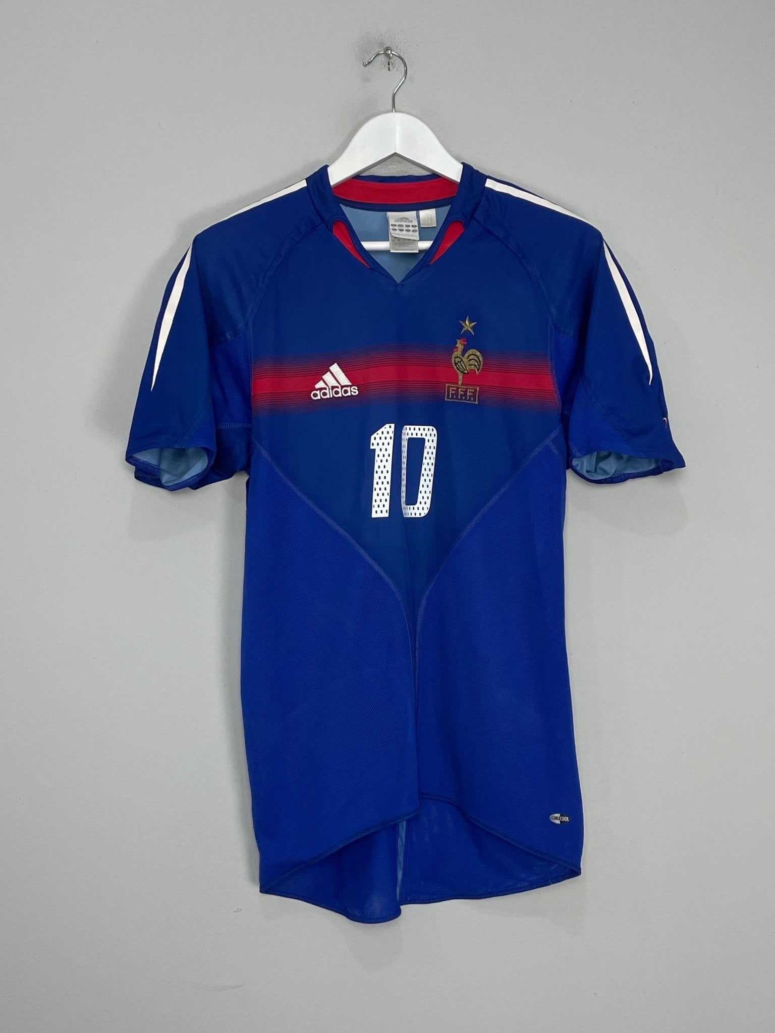 Shop 2004/06 FRANCE ZIDANE #10 HOME SHIRT (S) ADIDAS, classic football shirts, vintage football shirts & retro soccer jerseys at Cult Kits