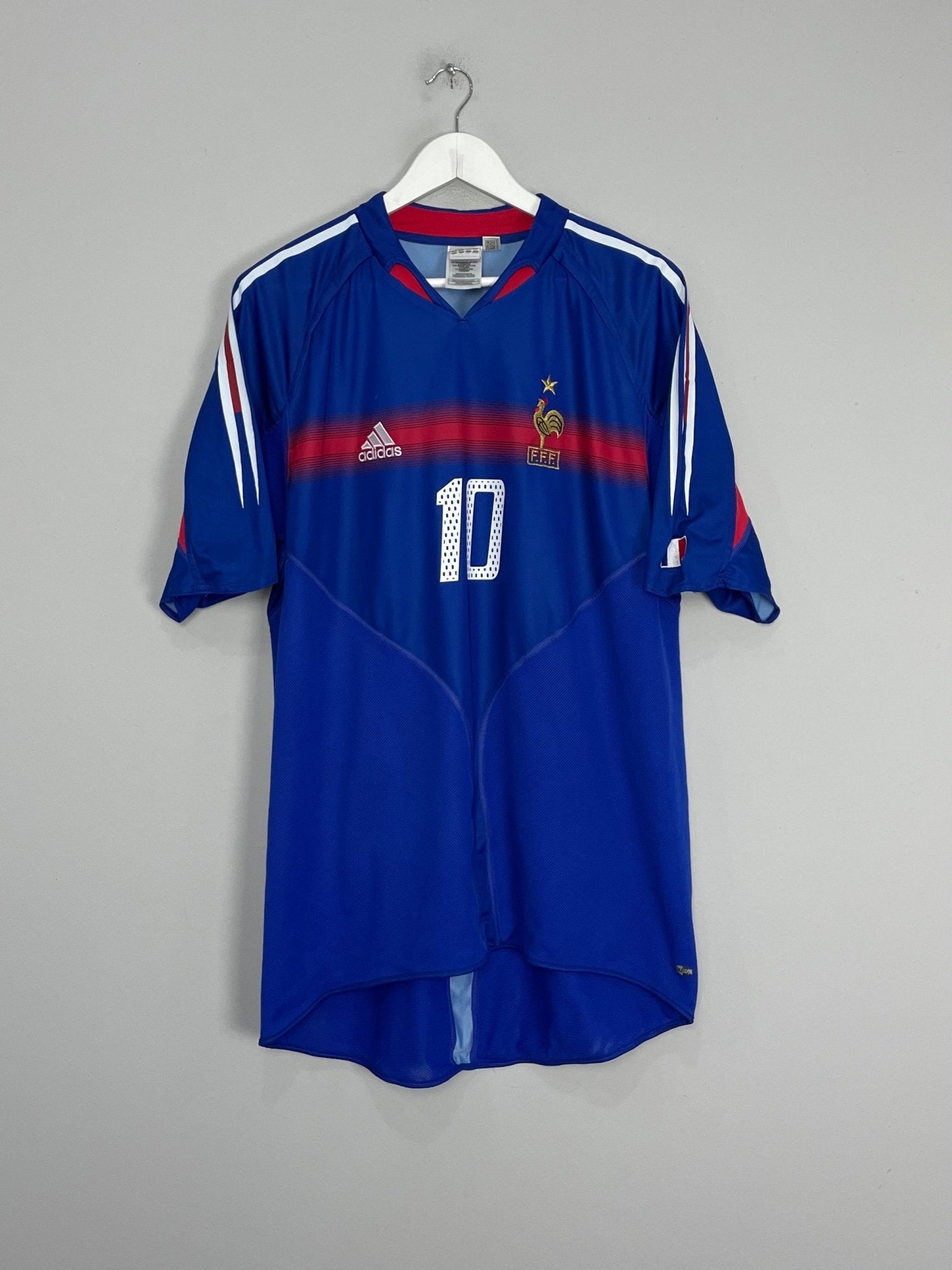 Shop 2004/06 FRANCE ZIDANE #10 HOME SHIRT (XL) ADIDAS, classic football shirts, vintage football shirts & retro soccer jerseys at Cult Kits