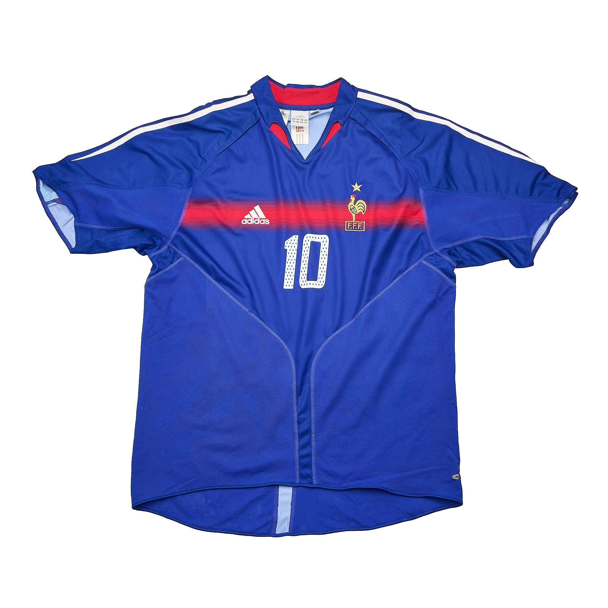 Buy 2004/06 France Zidane 10 Home Shirt (XL) Adidas ~ Free worldwide shipping available ~ Authentic Vintage Football Shirts from Cult Kits