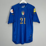 Shop 2004/06 ITALY PIRLO #21 HOME SHIRT (L) PUMA, classic football shirts, vintage football shirts & retro soccer jerseys at Cult Kits
