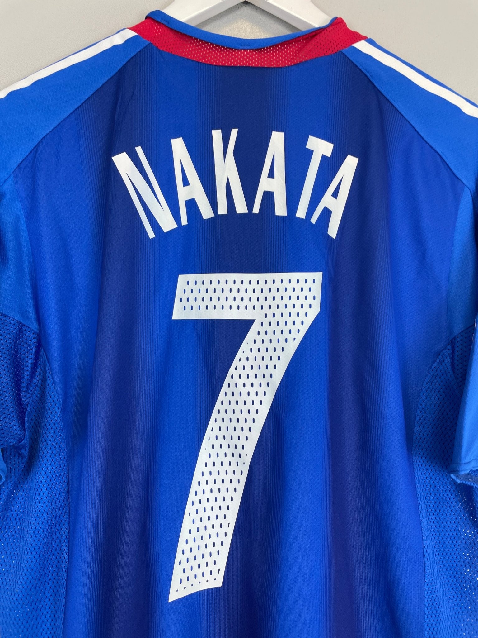 Shop 2004/06 JAPAN NAKATA #7 *PLAYER ISSUE* HOME SHIRT (M) ADIDAS, classic football shirts, vintage football shirts & retro soccer jerseys at Cult Kits