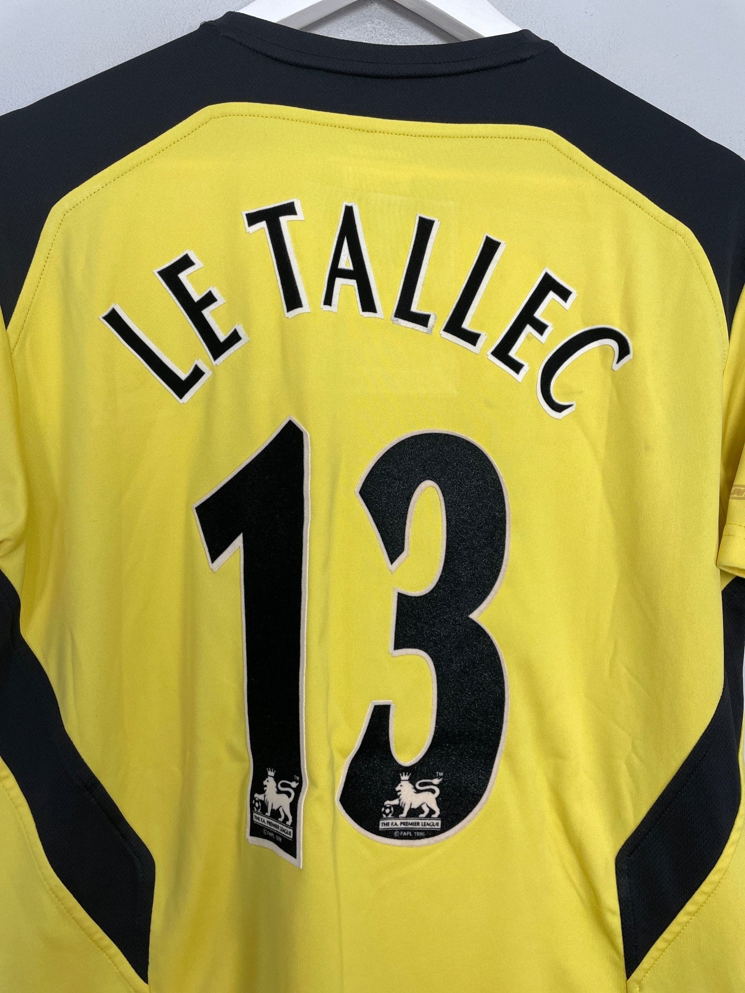 Shop 2004/06 LIVERPOOL LE TALLEC #13 AWAY SHIRT (M) REEBOK, classic football shirts, vintage football shirts & retro soccer jerseys at Cult Kits