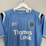 Shop 2004/06 MANCHESTER CITY HOME SHIRT (S) REEBOK, classic football shirts, vintage football shirts & retro soccer jerseys at Cult Kits