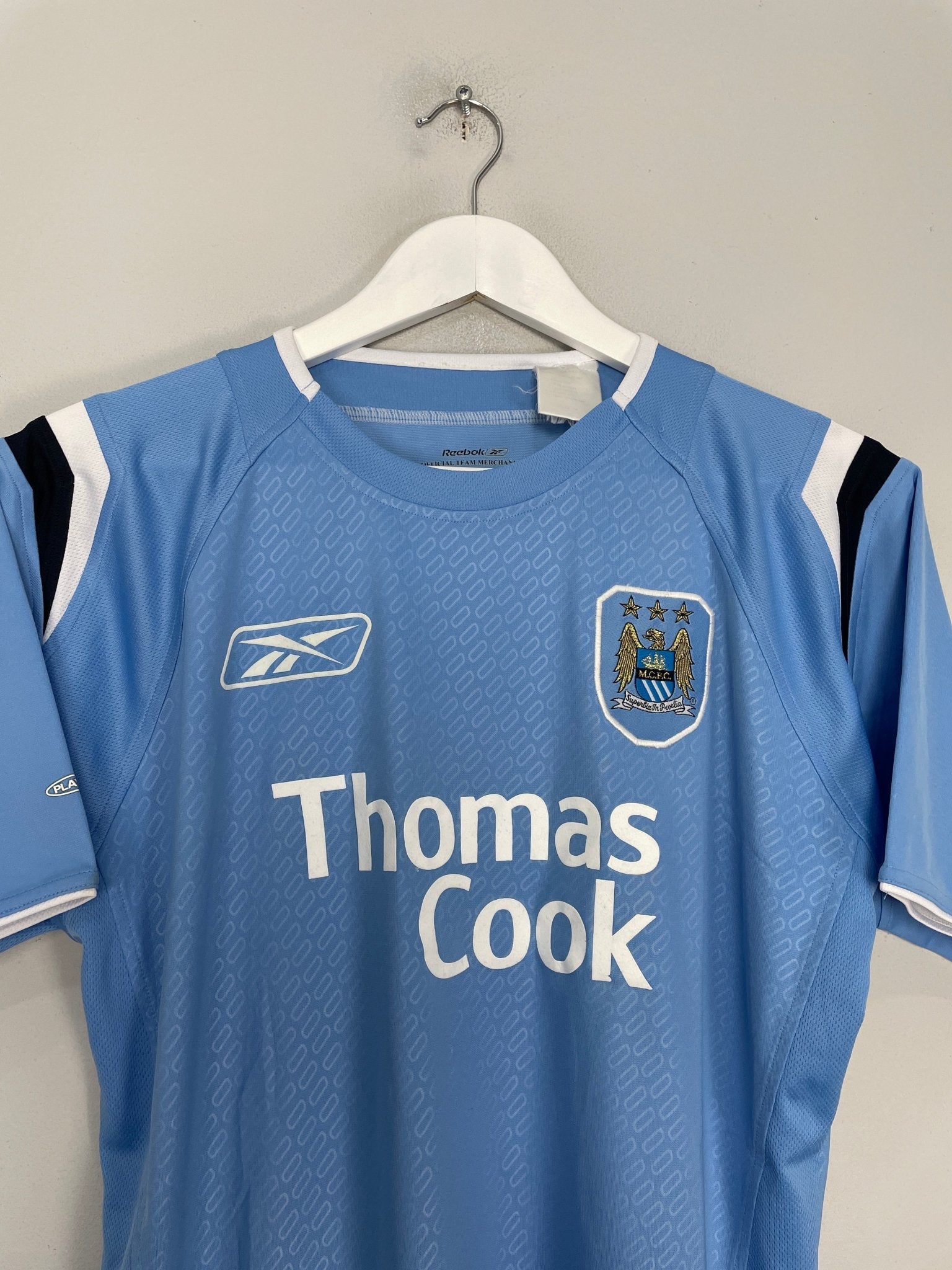 Shop 2004/06 MANCHESTER CITY HOME SHIRT (S) REEBOK, classic football shirts, vintage football shirts & retro soccer jerseys at Cult Kits