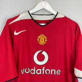 Shop 2004/06 MANCHESTER UNITED FERDINAND #5 HOME SHIRT (XL) NIKE, classic football shirts, vintage football shirts & retro soccer jerseys at Cult Kits