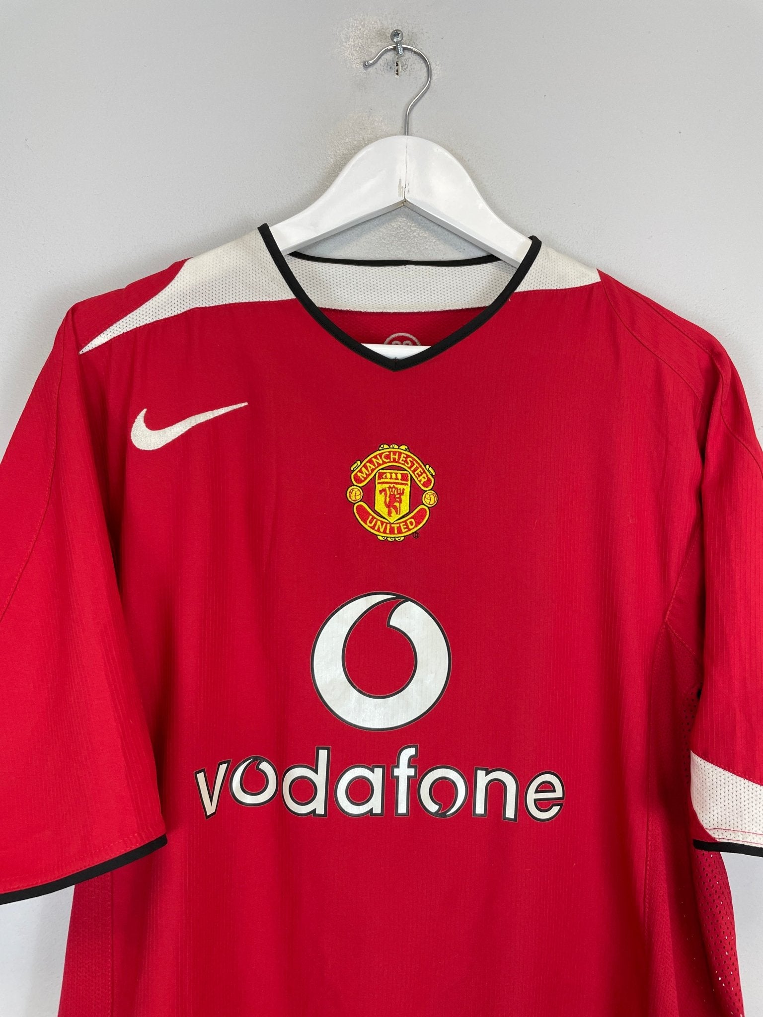Shop 2004/06 MANCHESTER UNITED FERDINAND #5 HOME SHIRT (XL) NIKE, classic football shirts, vintage football shirts & retro soccer jerseys at Cult Kits
